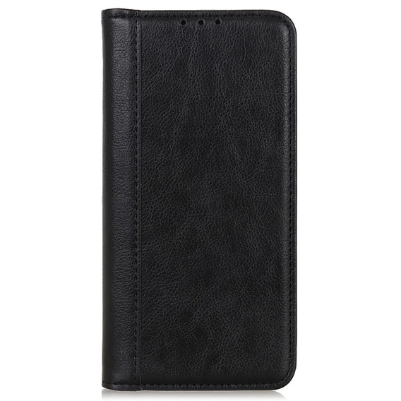 θήκη με πτερύγιο για Xiaomi Poco F6 Pro, Split Leather, μαύρη