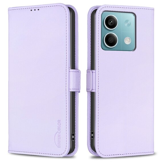 θήκη με πτερύγιο για Xiaomi Redmi Note 13 5G, BINFEN Wallet, μωβ