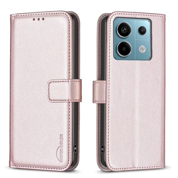 θήκη με πτερύγιο για Xiaomi Redmi Note 13 Pro 5G, BINFEN Wallet, ροζ