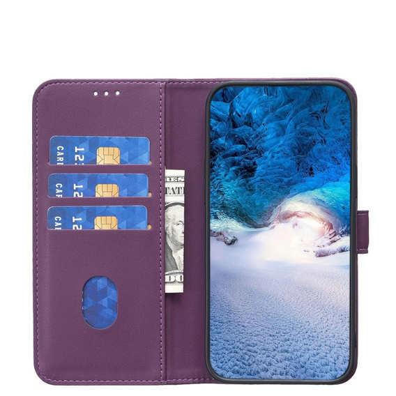 θήκη με πτερύγιο για Xiaomi Redmi Note 13 Pro 5G, BINFEN Wallet, σκούρο μωβ