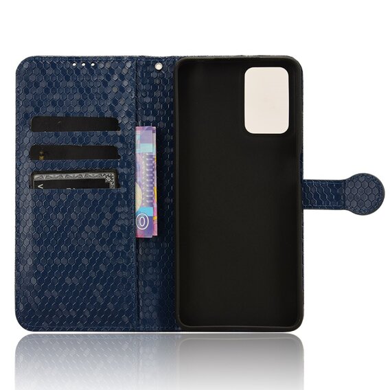 θήκη πτερύγιο για Motorola Moto G24 / G24 Power / G04, Wallet Rhombus, μπλε