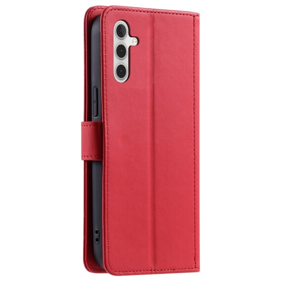 θήκη πτερύγιο για Samsung Galaxy A55 5G, Rhombus Crossbody Leather, κόκκινη