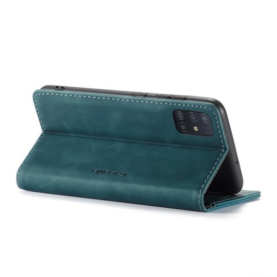 θήκη CASEME για Samsung Galaxy A51, Leather Wallet Case, πράσινη