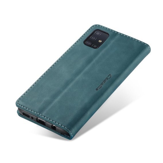 θήκη CASEME για Samsung Galaxy A51, Leather Wallet Case, πράσινη