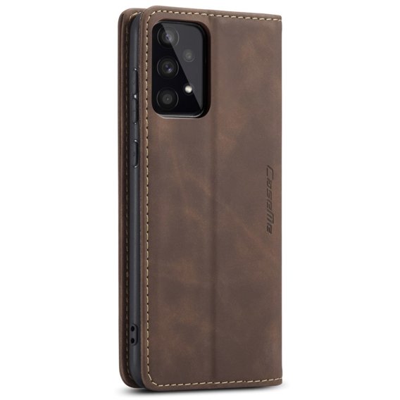 θήκη CASEME για Samsung Galaxy A53 5G, Leather Wallet Case, καφές