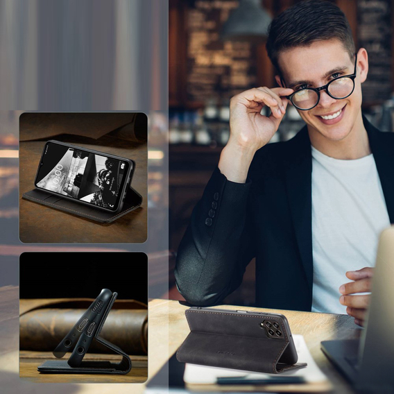θήκη CASEME για Samsung Galaxy M33 5G, Leather Wallet Case, μαύρη