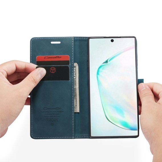 θήκη CASEME για Samsung Galaxy Note 10 Plus/5G, Leather Wallet Case, πράσινη