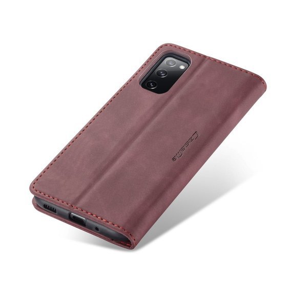 θήκη CASEME για Samsung Galaxy S20 FE, Leather Wallet Case, κόκκινη