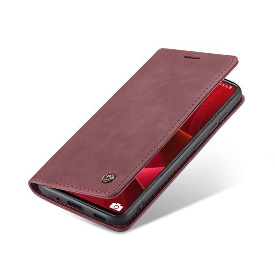 θήκη CASEME για Samsung Galaxy S20 FE, Leather Wallet Case, κόκκινη
