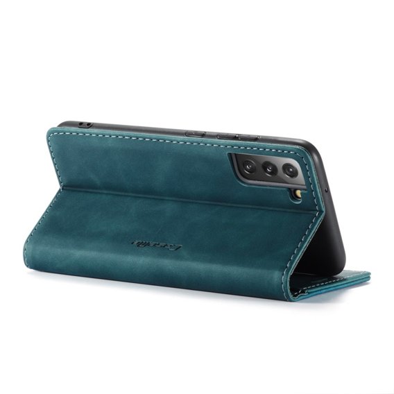 θήκη CASEME για Samsung Galaxy S22+ Plus 5G, Leather Wallet Case, πράσινη