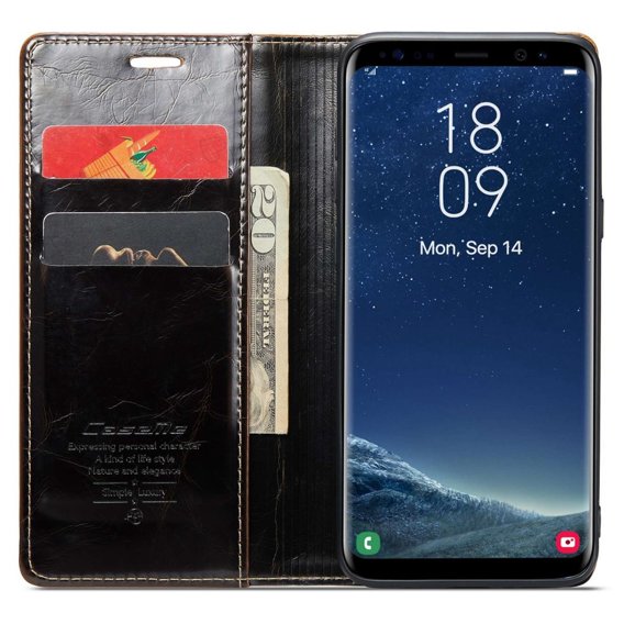 θήκη CASEME για Samsung Galaxy S8+ Plus, Waxy Textured, καφές