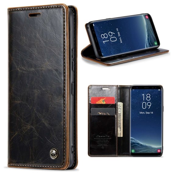 θήκη CASEME για Samsung Galaxy S8+ Plus, Waxy Textured, καφές