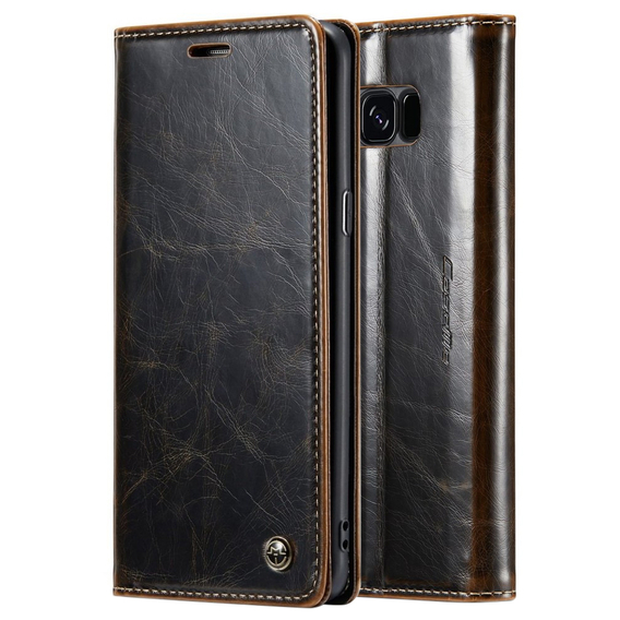 θήκη CASEME για Samsung Galaxy S8+ Plus, Waxy Textured, καφές