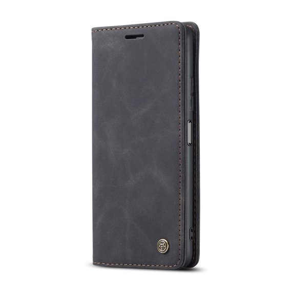 θήκη CASEME για Xiaomi Redmi Note 10 Pro, Leather Wallet Case, μαύρη