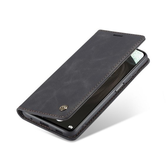 θήκη CASEME για Xiaomi Redmi Note 10 Pro, Leather Wallet Case, μαύρη