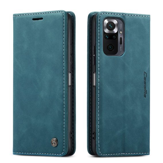 θήκη CASEME για Xiaomi Redmi Note 10 Pro, Leather Wallet Case, μπλε