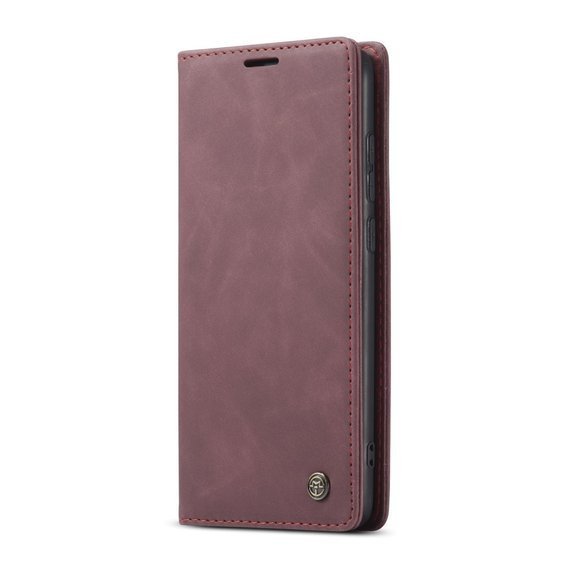 θήκη CASEME για Xiaomi Redmi Note 8 Pro, Leather Wallet Case, κόκκινη