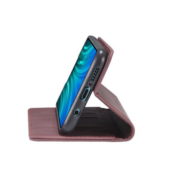 θήκη CASEME για Xiaomi Redmi Note 8 Pro, Leather Wallet Case, κόκκινη