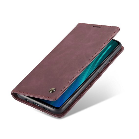 θήκη CASEME για Xiaomi Redmi Note 8 Pro, Leather Wallet Case, κόκκινη