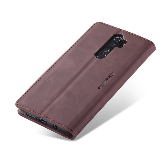 θήκη CASEME για Xiaomi Redmi Note 8 Pro, Leather Wallet Case, κόκκινη