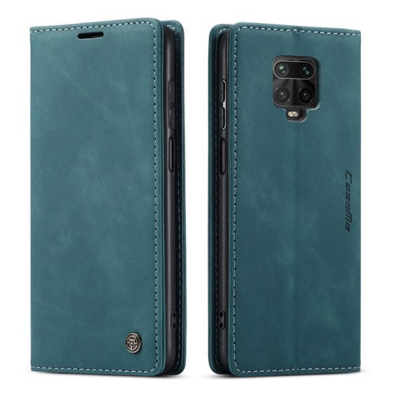 θήκη CASEME για Xiaomi do Redmi Note 9s / 9 Pro, Leather Wallet Case, μπλε