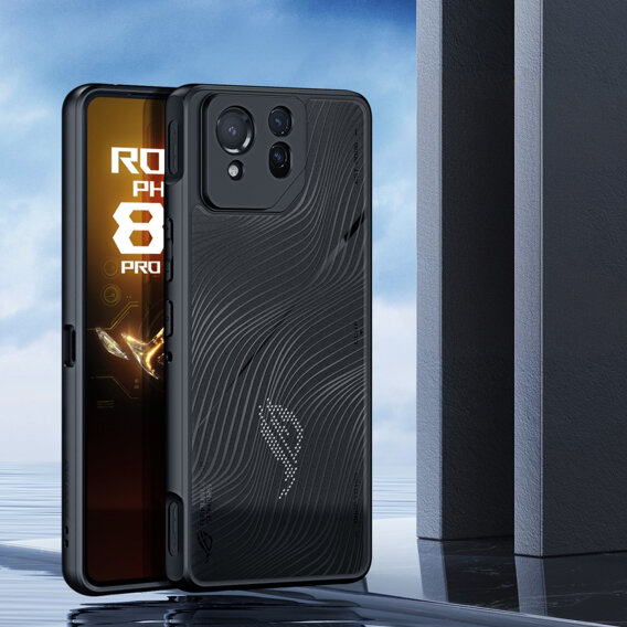 θήκη DuxDucis για το ASUS ROG Phone 8 Pro, Aimo Case, διαφανής / μαύρη