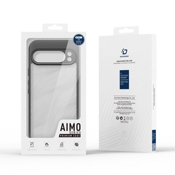 θήκη DuxDucis για το Google Pixel 9 Pro XL, Aimo Case, διαφανής / μαύρη