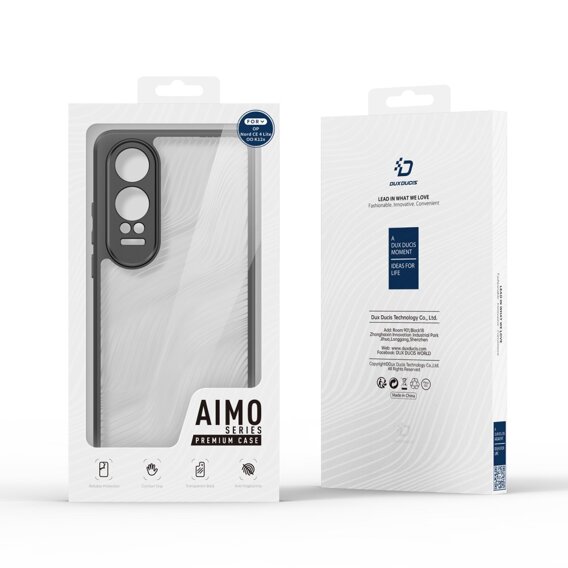 θήκη DuxDucis για το OnePlus Nord CE4 Lite, Aimo Case, διαφανής / μαύρη