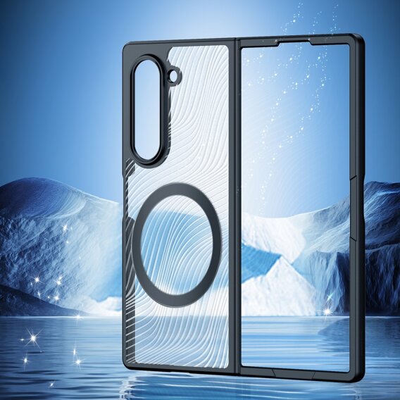 θήκη DuxDucis για το Samsung Galaxy Z Fold6 5G, Aimo Case, για MagSafe, διαφανής / μαύρη