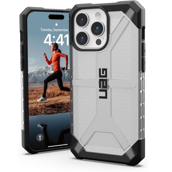 θήκη Urban Armor Gear για iPhone 15 Pro Max, Plasma, διαφανής / μαύρη