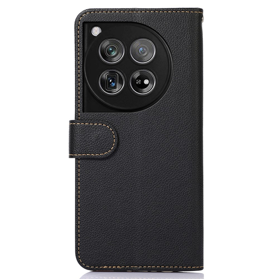 θήκη flip για το OnePlus 12 5G, KHAZNEH RFID, μαύρο / κόκκινο
