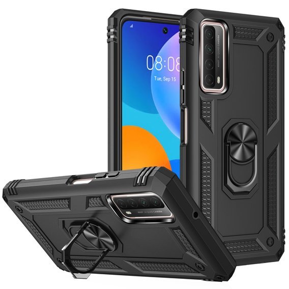 θωρακισμένη θήκη για Huawei P Smart 2021, Nox Case Ring, μαύρη