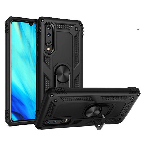 θωρακισμένη θήκη για Huawei P30, Nox Case Ring, μαύρη