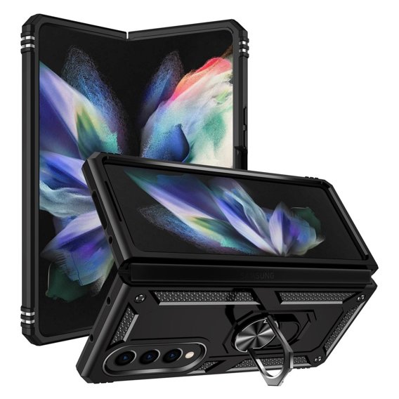 θωρακισμένη θήκη για Samsung Galaxy Z Fold 4 5G, Nox Case Ring, μαύρη