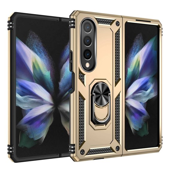 θωρακισμένη θήκη για Samsung Galaxy Z Fold 4 5G, Nox Case Ring, χρυσή