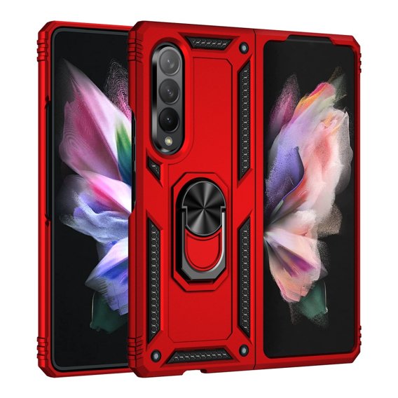 θωρακισμένη θήκη για Samsung Galaxy Z Fold3 5G, Nox Case Ring, κόκκινη