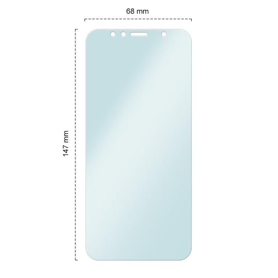 2x Μετριασμένο γυαλί για Huawei Y6 2018, ERBORD 9H Hard Glass στην οθόνη