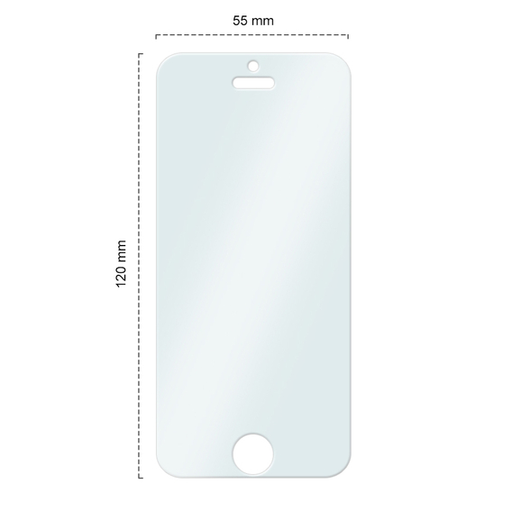 2x Μετριασμένο γυαλί για iPhone 5/5S/5C/SE, ERBORD 9H Hard Glass στην οθόνη