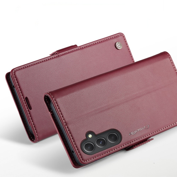 CASEME flip case για Samsung Galaxy A54 5G, Litchi Wallet, κόκκινη