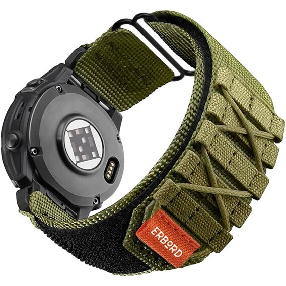 ERBORD Quickfit ιμάντας νάιλον για Garmin Fenix 5/6/6 PRO/7, πράσινη