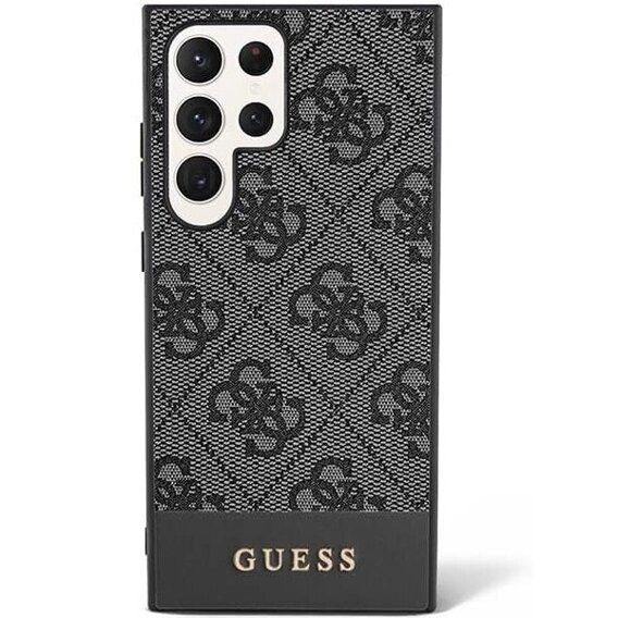 GUESS Θήκη για Samsung Galaxy S24 Ultra, 4G Bottom Stripe, γκρι