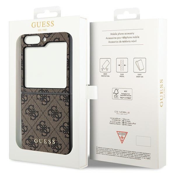 GUESS Θήκη για Samsung Galaxy Z Flip 5 Charms Collection Hardcase, 4G Charms Collection Hardcase, καφέ