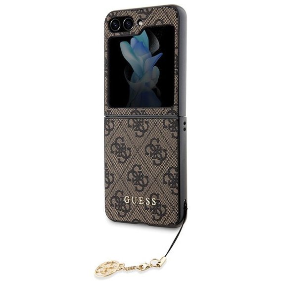 GUESS Θήκη για Samsung Galaxy Z Flip 5 Charms Collection Hardcase, 4G Charms Collection Hardcase, καφέ