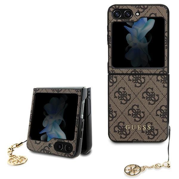 GUESS Θήκη για Samsung Galaxy Z Flip 5 Charms Collection Hardcase, 4G Charms Collection Hardcase, καφέ