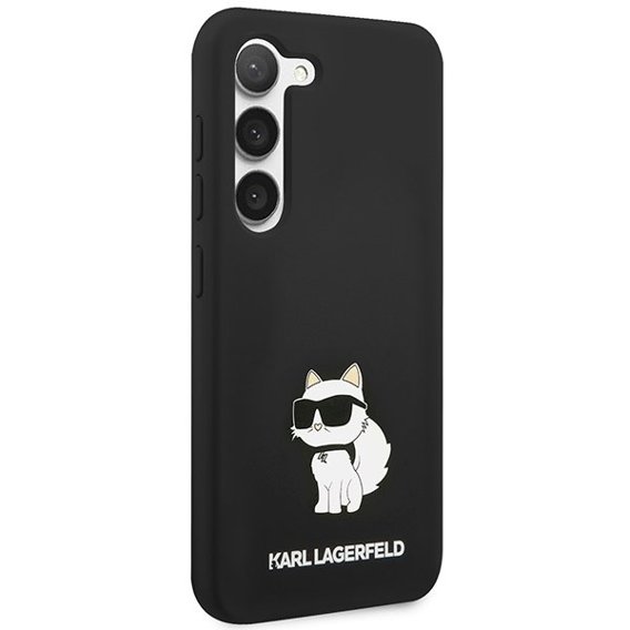 Karl Lagerfeld Θήκη για Samsung Galaxy S23+ Plus, Silicone Choupette, μαύρη