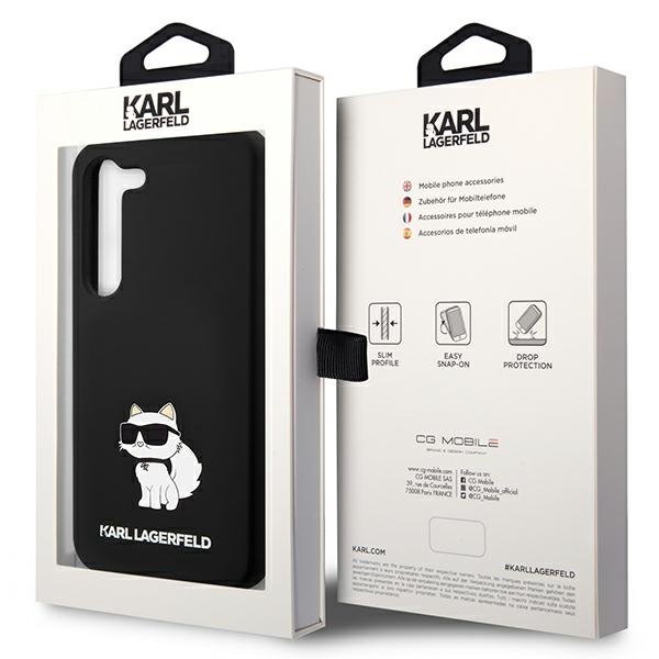 Karl Lagerfeld Θήκη για Samsung Galaxy S23+ Plus, Silicone Choupette, μαύρη