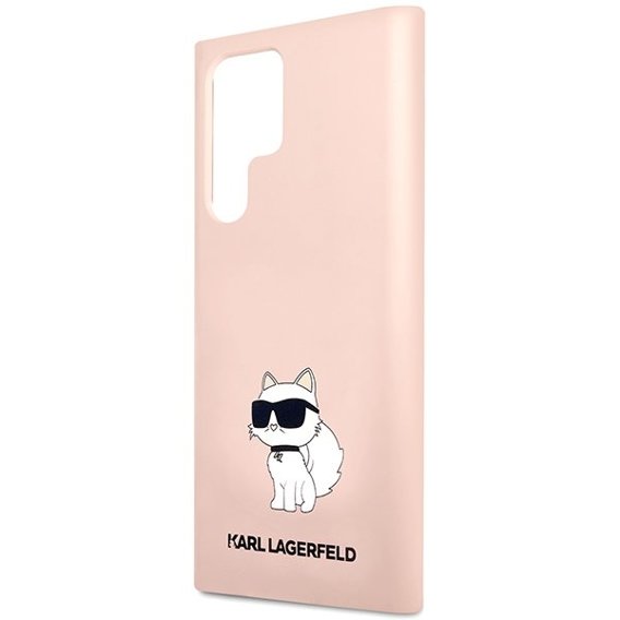 Karl Lagerfeld Θήκη για Samsung Galaxy S23 Ultra, Silicone Choupette, ροζ