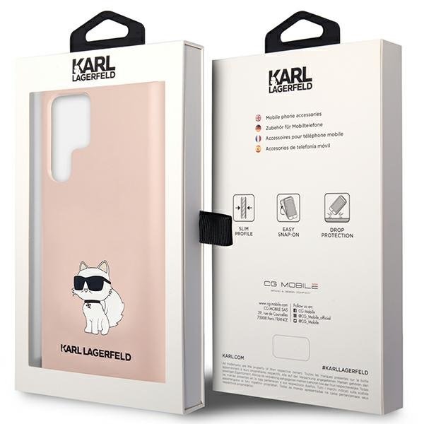 Karl Lagerfeld Θήκη για Samsung Galaxy S23 Ultra, Silicone Choupette, ροζ