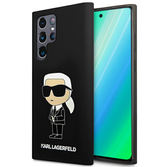 Karl Lagerfeld Θήκη για Samsung Galaxy S23 Ultra, Silicone Ikonik, μαύρη