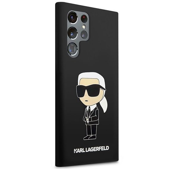 Karl Lagerfeld Θήκη για Samsung Galaxy S23 Ultra, Silicone Ikonik, μαύρη